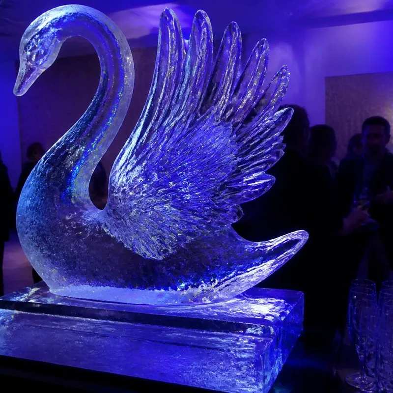Sculpture de Logo sur Glace