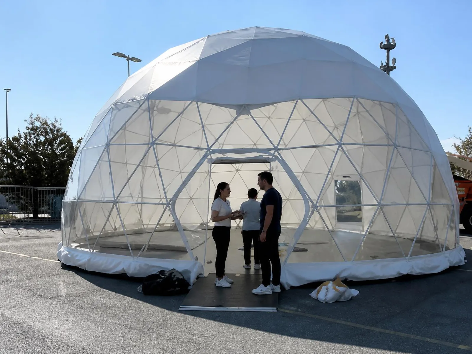 Structure Dôme Géodésique — animation événementielle
